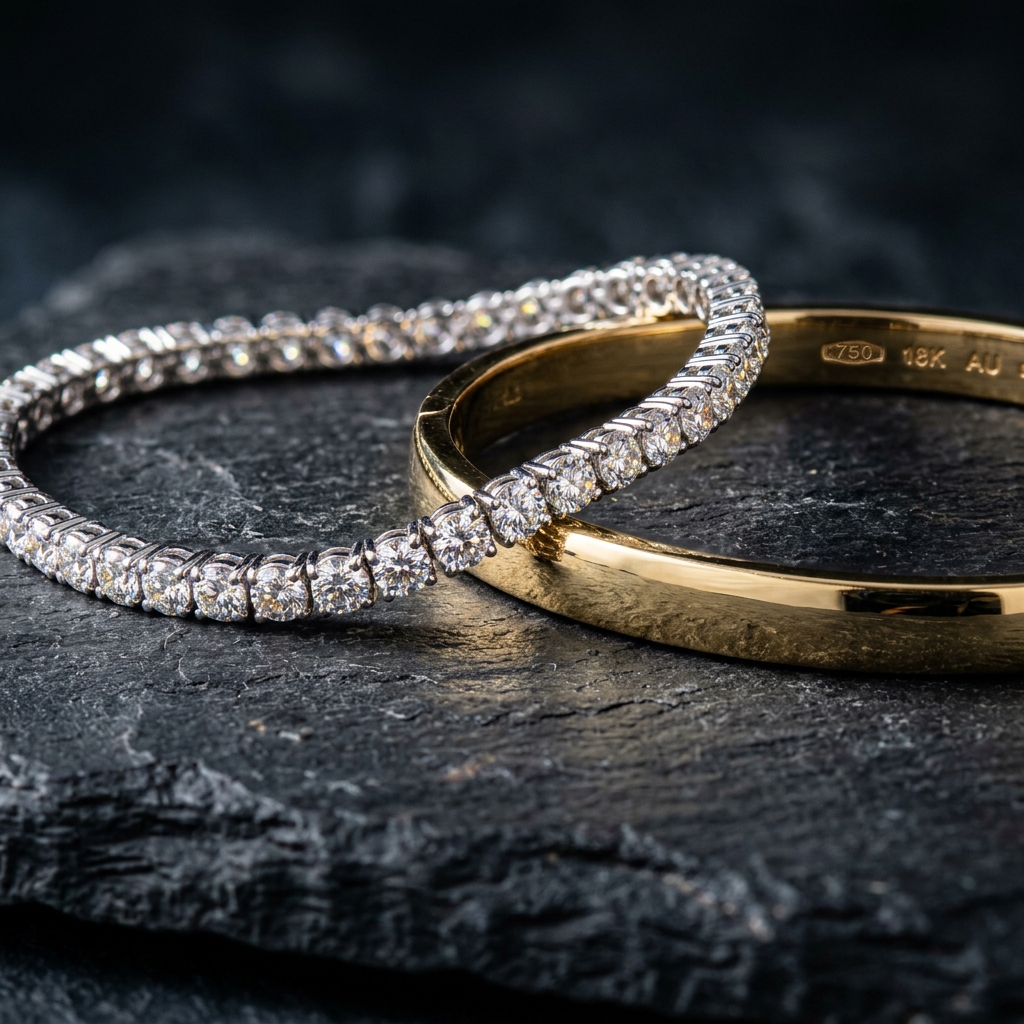 Gold and Diamond Bracelets