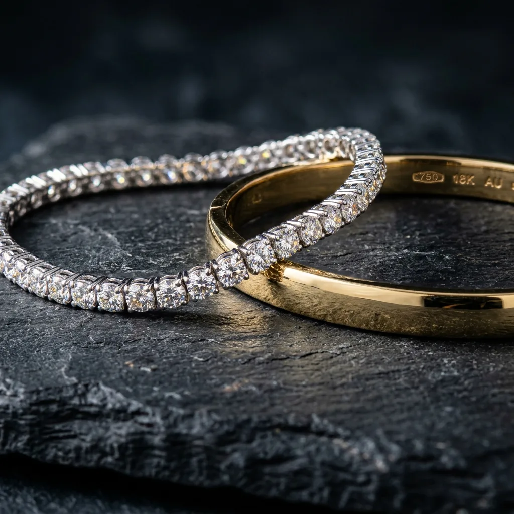 Gold and Diamond Bracelets