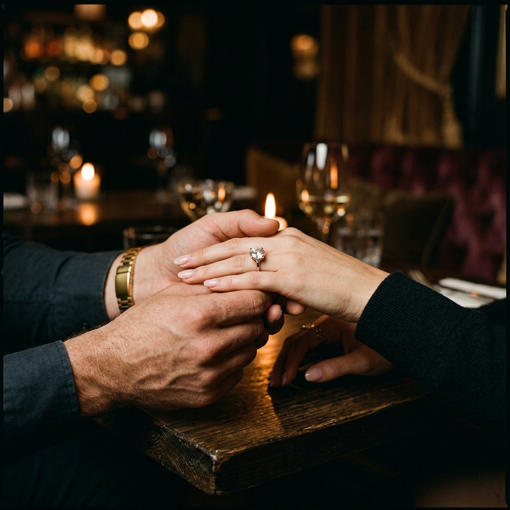 Presenting an engagement ring