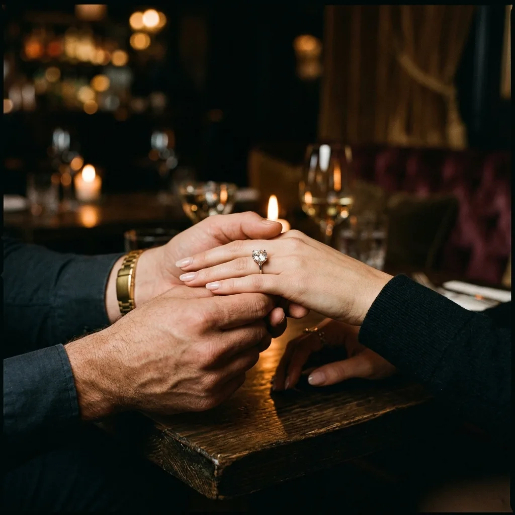 Presenting an engagement ring